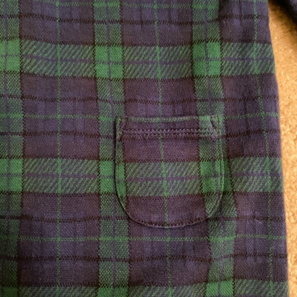 Janie and Jack BABY PLAID SHAWL COLLAR 1-PIECE - Picture 4 of 4